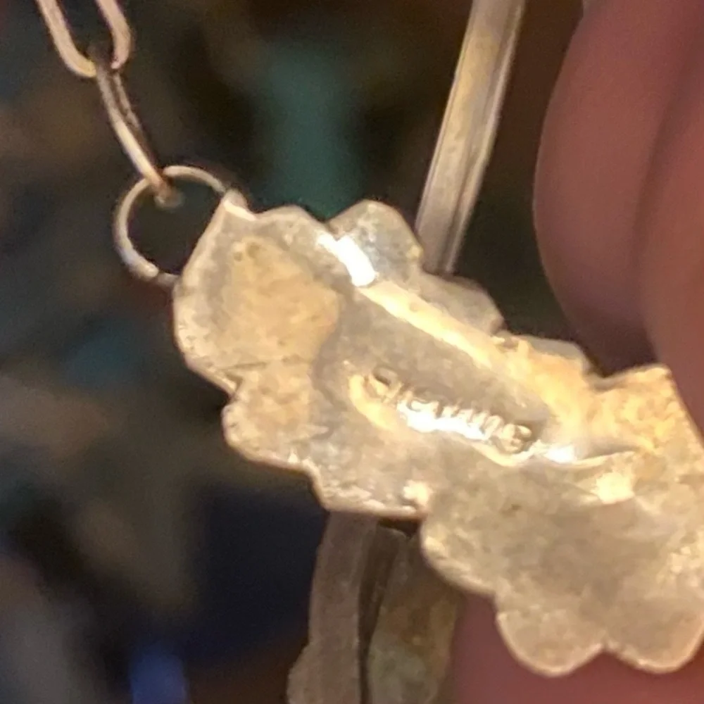 Vintage Navajo sterling silver coral turquoise slave bracelet Sz 5.25 ring Sz 6 - Picture 6 of 7